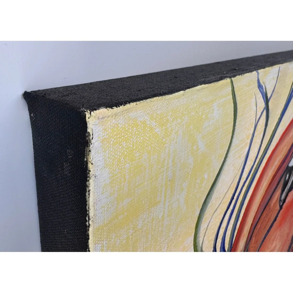 Dos Rios Original Oil Painting Horse Abstract Expressionist Canvas 2012 Signed - Picture 11 of 12